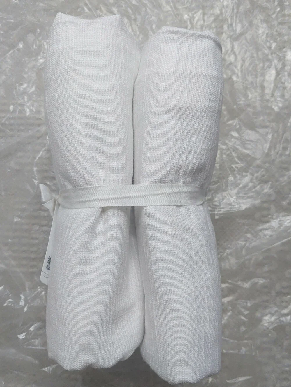NWT! Quince 100% Cotton White Slub Curtains, 48